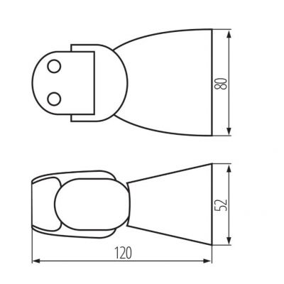 Czujnik ruchu PIR ALER-N  IP65 220-240V czrny 37363 KANLUX (37363)